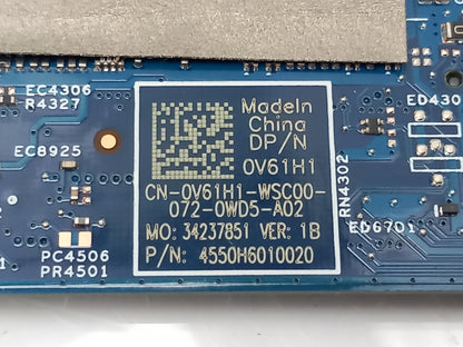 Dell Latitude 3301 Laptop Motherboard with i5-8265U 1.60 GHz CPU 0V61H1 V61H1