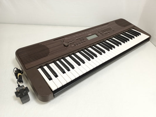 Yamaha PSR-E360DW Portable 61 Key Electric Keyboard Piano - Dark Walnut