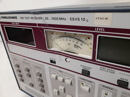 Rohde & Schwarz ESVS 10 EMI Test Receiver 20 - 1000 MHz 1011.2006.10