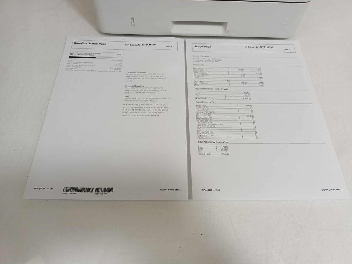 HP LaserJet Enterprise MFP M430 A4 Multifunction Monochrome Printer - 3PZ55A