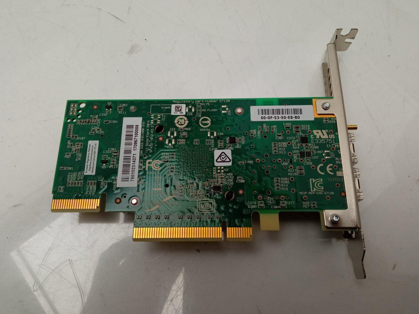 Solarflare Flarion 10GB SFP+ Dual Port PCIe Network Card Adapter COL-340-1345-00