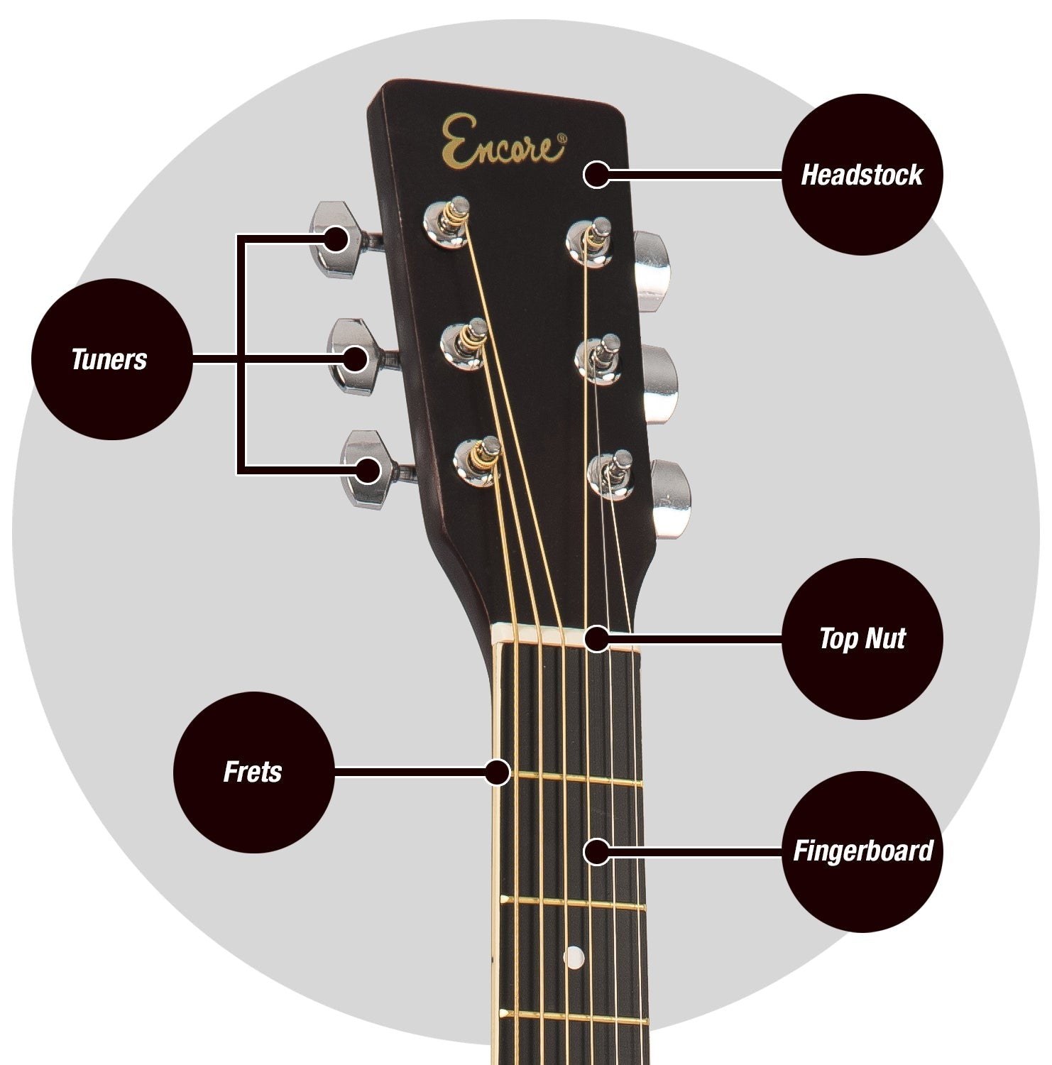 Encore Full Size Acoustic Guitar - Natural