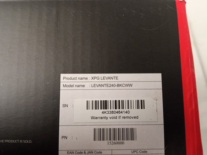 XPG Levante 240 AiO Adjustable Socket CPU Water Cooling Unit LEVANTE240-BKCWW