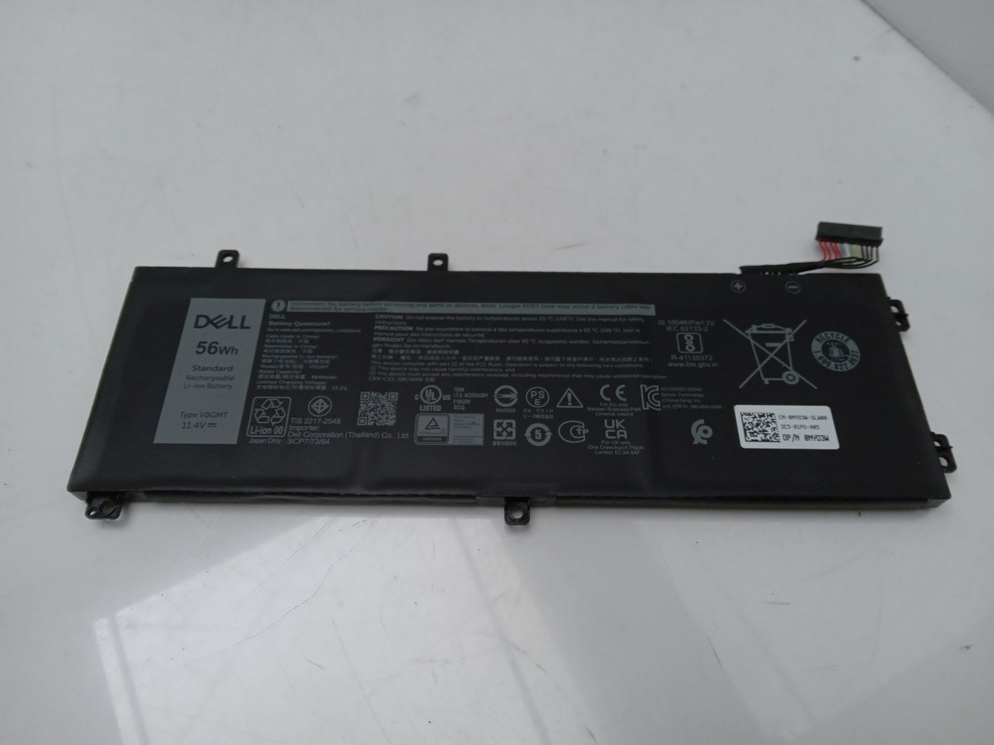 Dell 56Wh 11.4V 4649mAh Replacement Laptop Battery V0GMT
