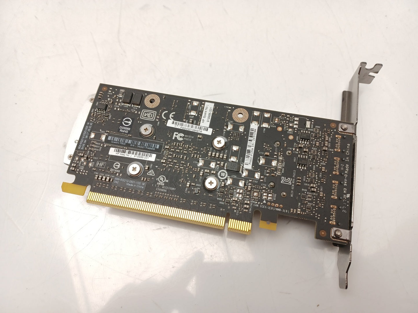 HP Nvidia Quadro P600 2GB DDR5 PCIe Video Graphics Card 919986-001