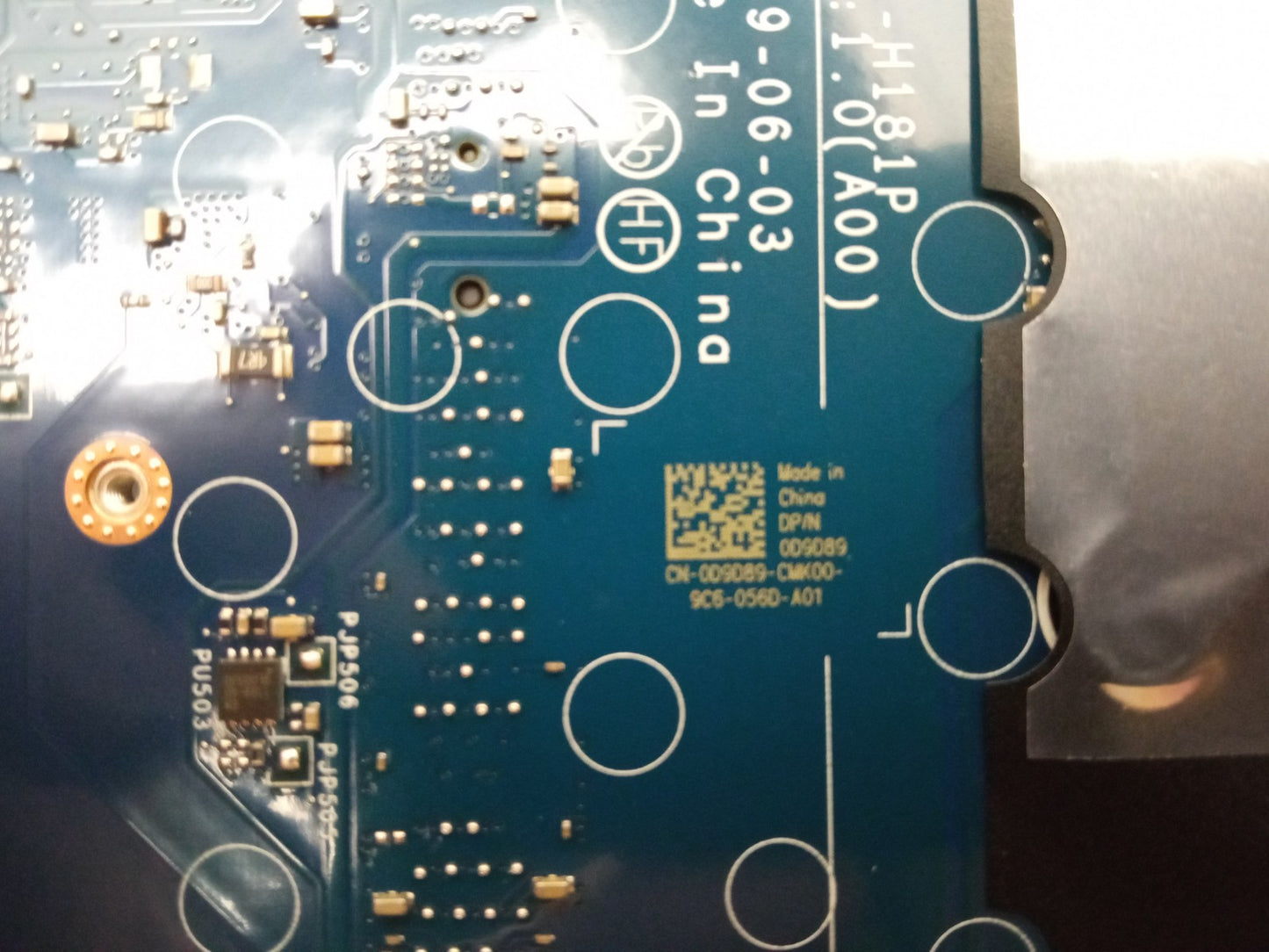 Dell Latitude 5501 Laptop Motherboard with i5-9400H 2.50 GHz CPU 0D9D89 D9D89