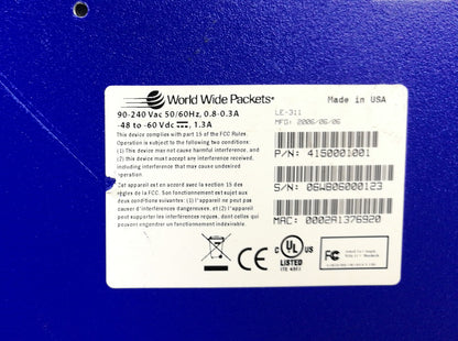 Worldwide Packets Lightning Edge 311 LE-311 Fast Ethernet 24 Port Network Switch