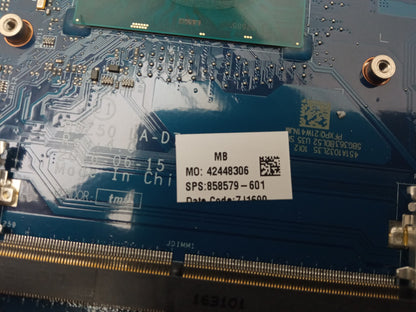 HP 250 G5 Laptop Motherboard With i7-6500U 2.50 GHz CPU DDR4 858579-601