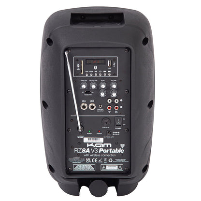 KAM RZ8A V3 8" 450W Portable Bluetooth PA Speaker - With Microphone