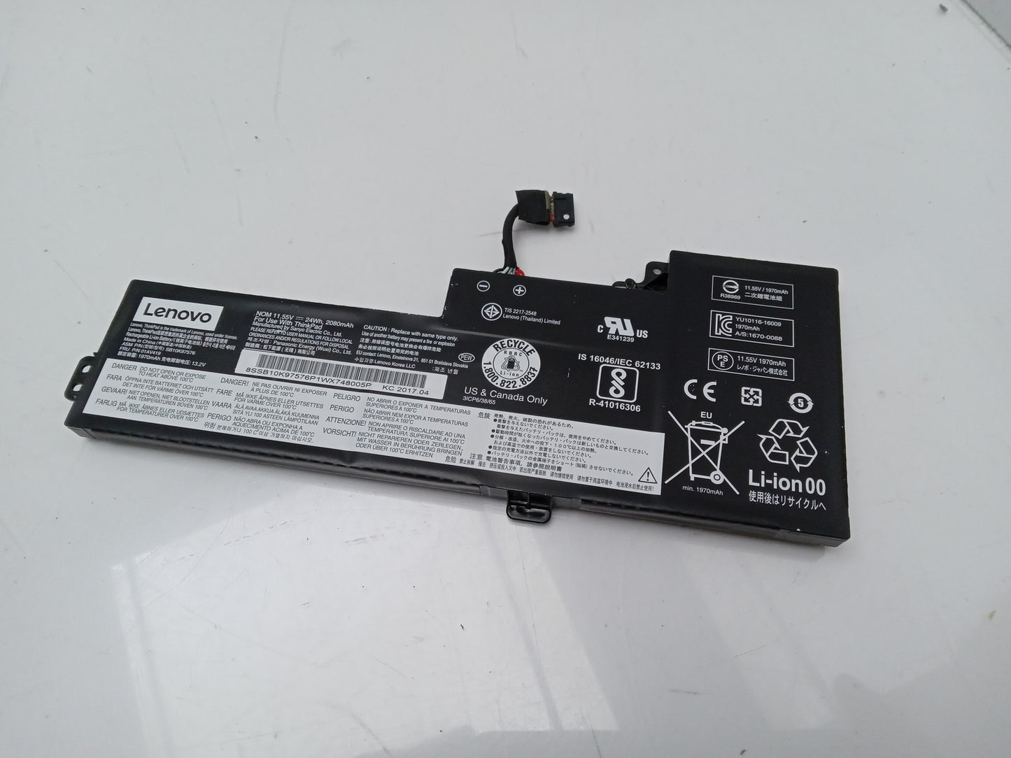 Lenovo 24Wh 11.55V 2080mAh Replacement Laptop Battery SB10K97576