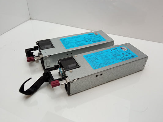2x HP ProLiant G9 DL390 DL380 ML350 500W Power Supply 723594-001 723595-201