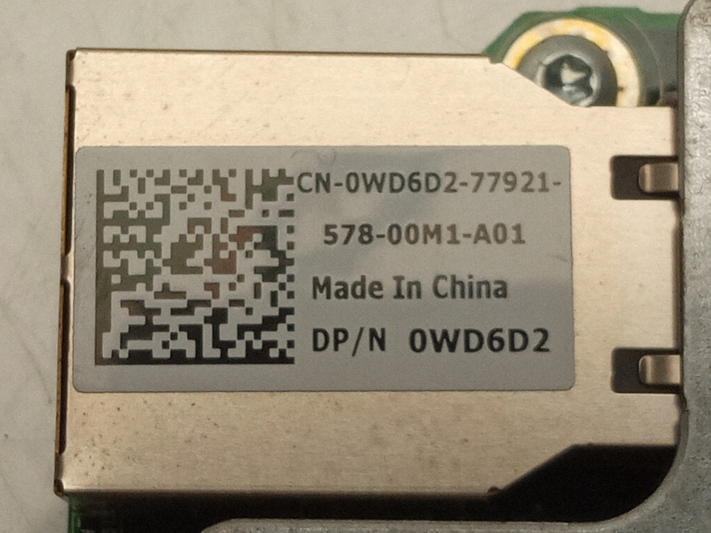 Dell PowerEdge R320 R420 R520 T320 iDRAC7 Remote Access Card 0WD6D2 WD6D2