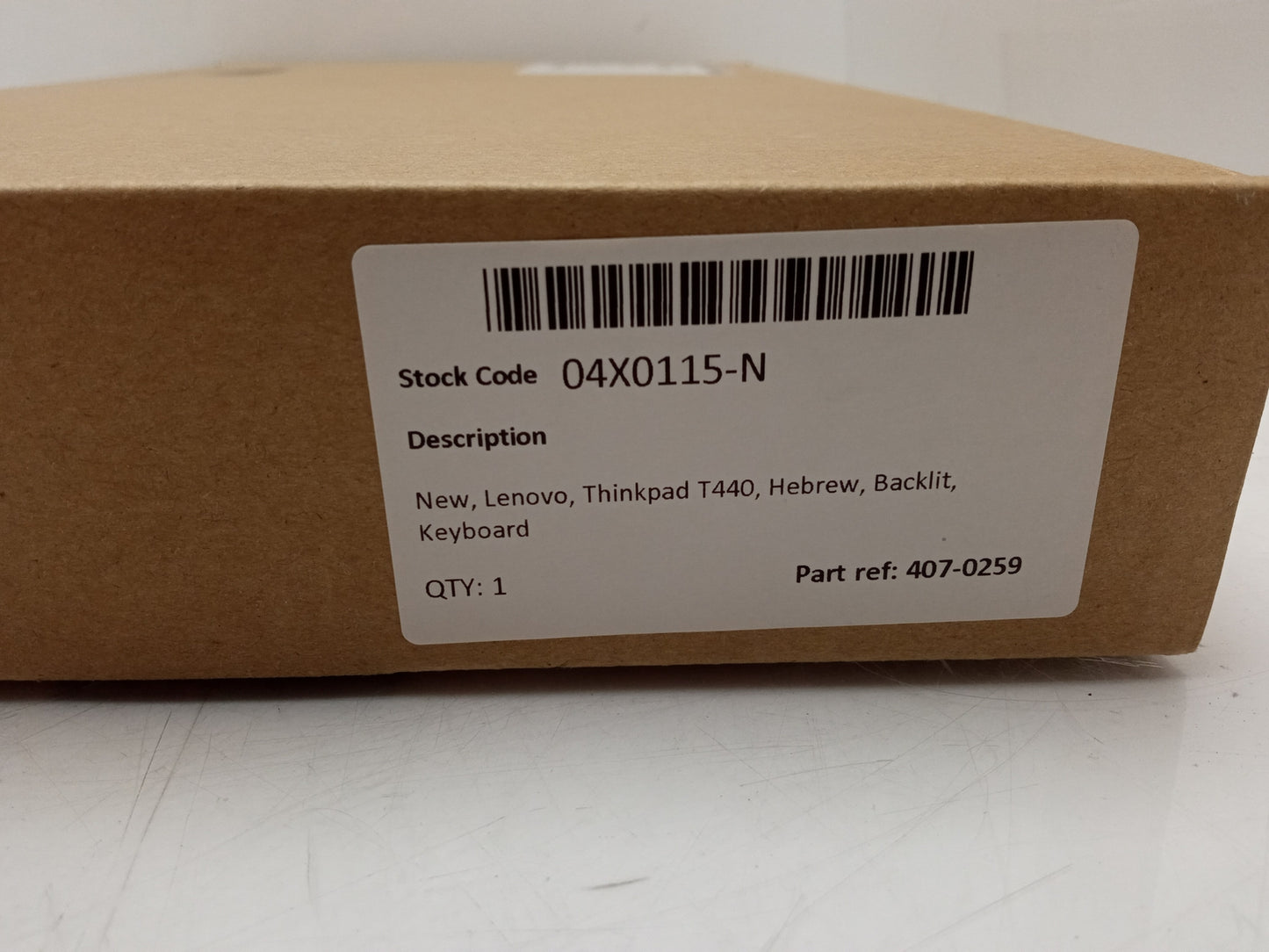 New Lenovo Thinkpad T440 Hebrew QWERTY Backlit Keyboard 01AX324