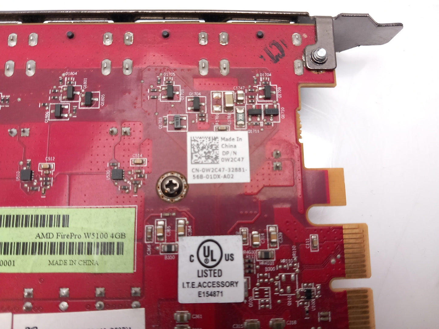 Dell AMD FirePro W5100 4GB DDR5 4x DisplayPort Video Graphics Card 0W2C47 W2C47