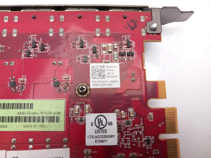 Dell AMD FirePro W5100 4GB DDR5 4x DisplayPort Video Graphics Card 0W2C47 W2C47