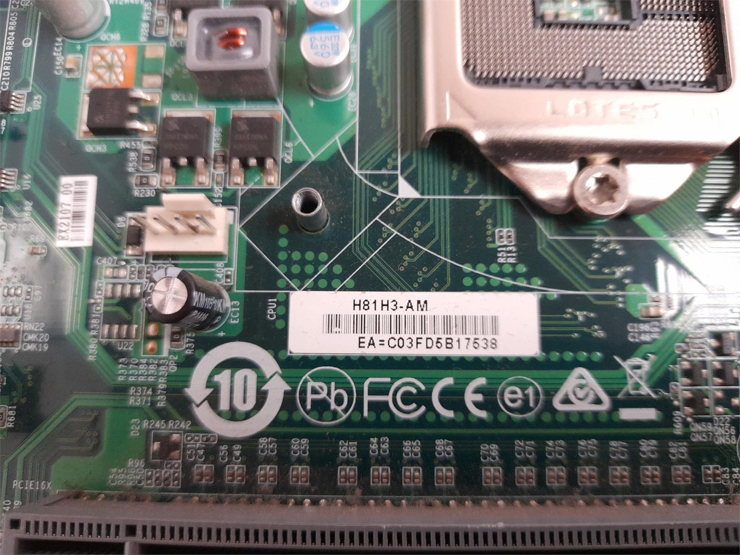 Acer H81H3-AM Socket LGA1150 PCI-E DDR3 ATX Motherboard With I/O Shield