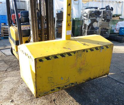 2 Tonne Fork Mounted Fork Lift Skip Compactor Yellow