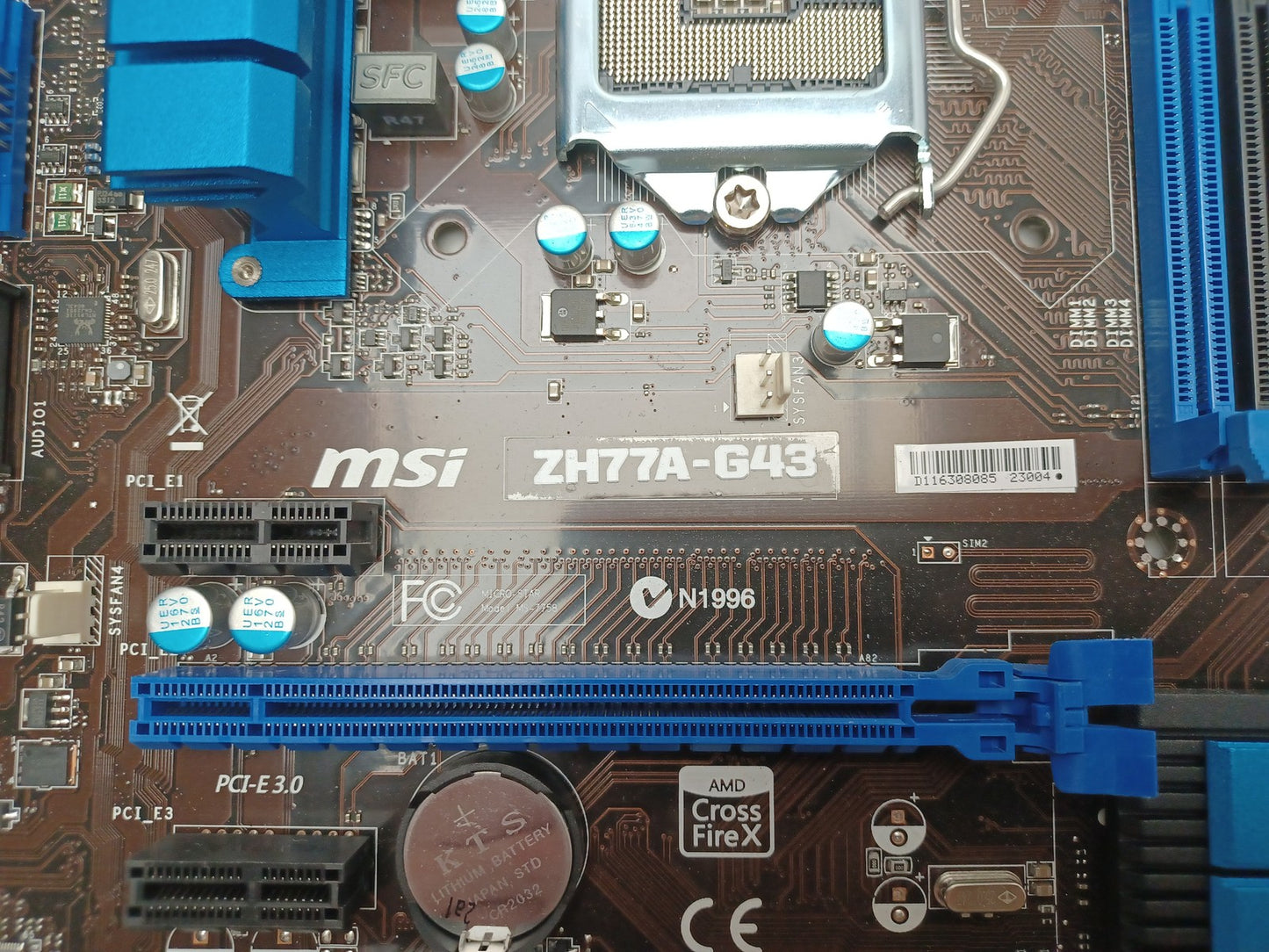 MSI ZH77A-G43 Socket LGA 1151 DDR3 ATX Motherboard With I/O Shield