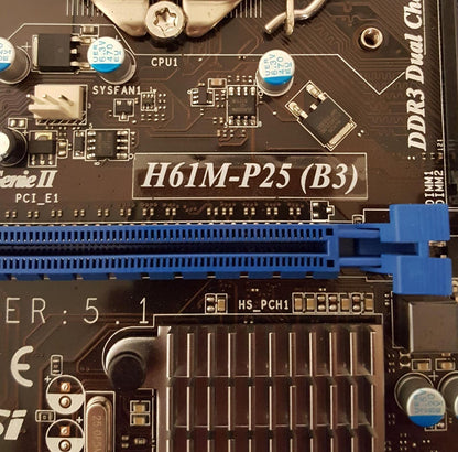 MSI H61M-P25 (B3) Socket LGA1155 DDR3 Micro ATX PCIe Motherboard