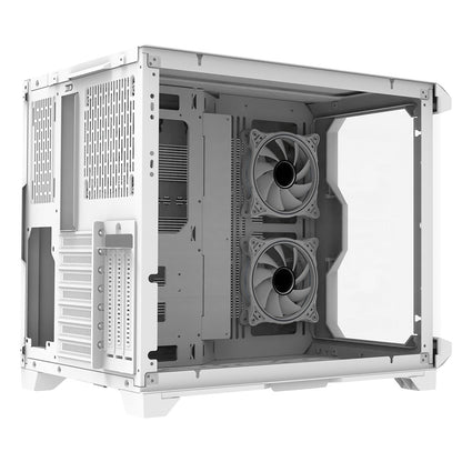 CiT Pro Android X Gaming Cube ATX Mid-Tower Dual Chamber White PC Computer Case