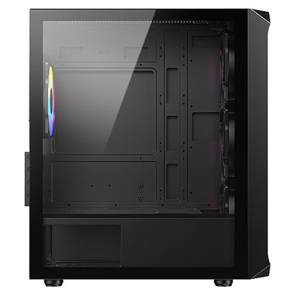 CiT Saturn Airflow Micro-ATX Black RGB PC Gaming Case mATX ‎CIT-SATURN-BLK