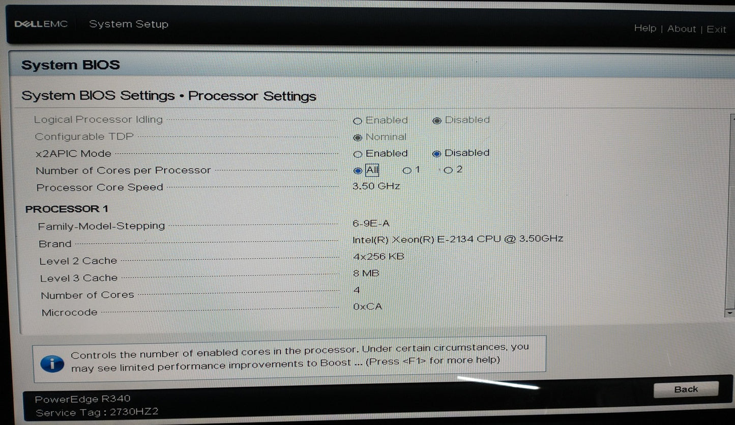Dell EMC PowerEdge R340 Xeon E-2134 8TB 32GB Perc H730P 1U Rack Server - No OS