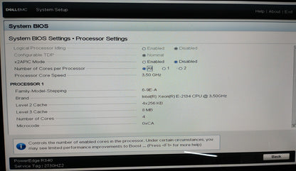 Dell EMC PowerEdge R340 Xeon E-2134 8TB 32GB Perc H730P 1U Rack Server - No OS