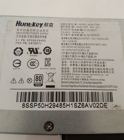 Lenovo S500 180W HuntKey Power Supply Unit 54Y8971 HK280-72PP