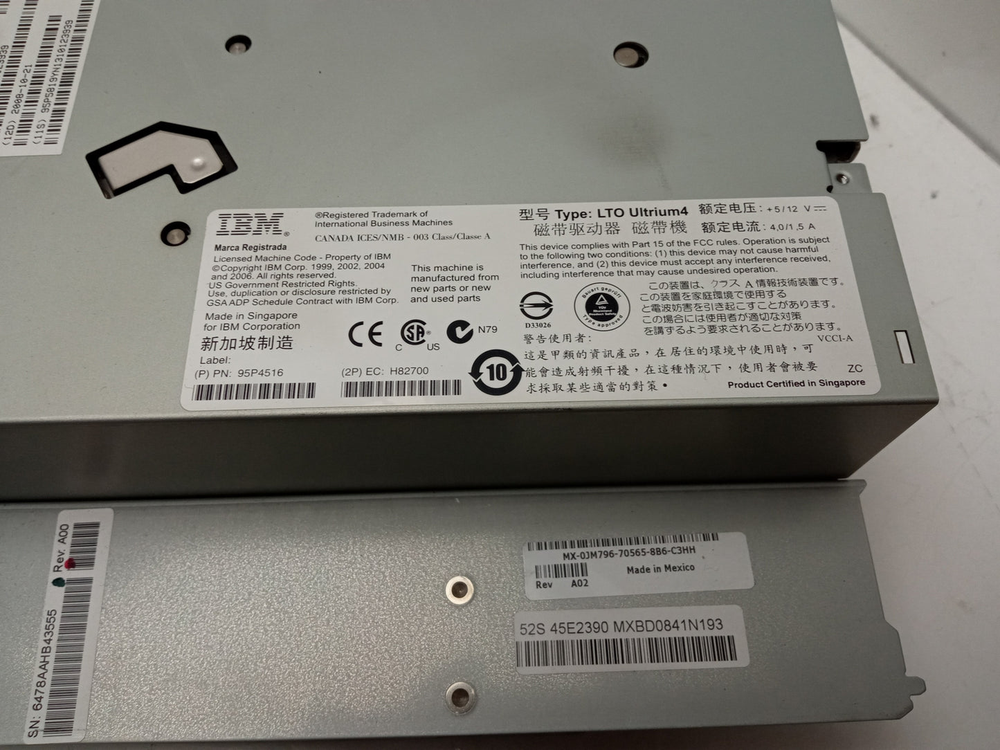 Dell PowerVault TL2000 LTO4 SAS Loader Module Tape Drive 95P5819 0JM796 JM796