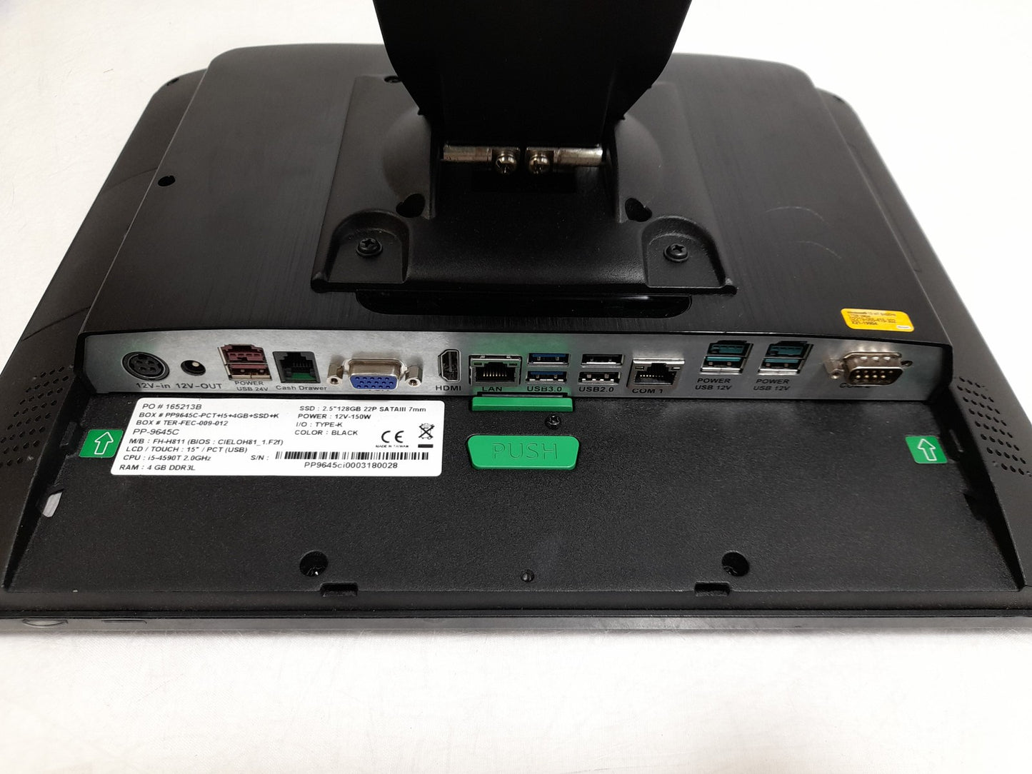 Cielo PP-9645C POS Touchscreen Till i5-4590T 4GB RAM 128GB SSD Win 10 - No PSU