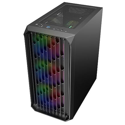 CiT Saturn Airflow Micro-ATX Black RGB PC Gaming Case mATX ‎CIT-SATURN-BLK