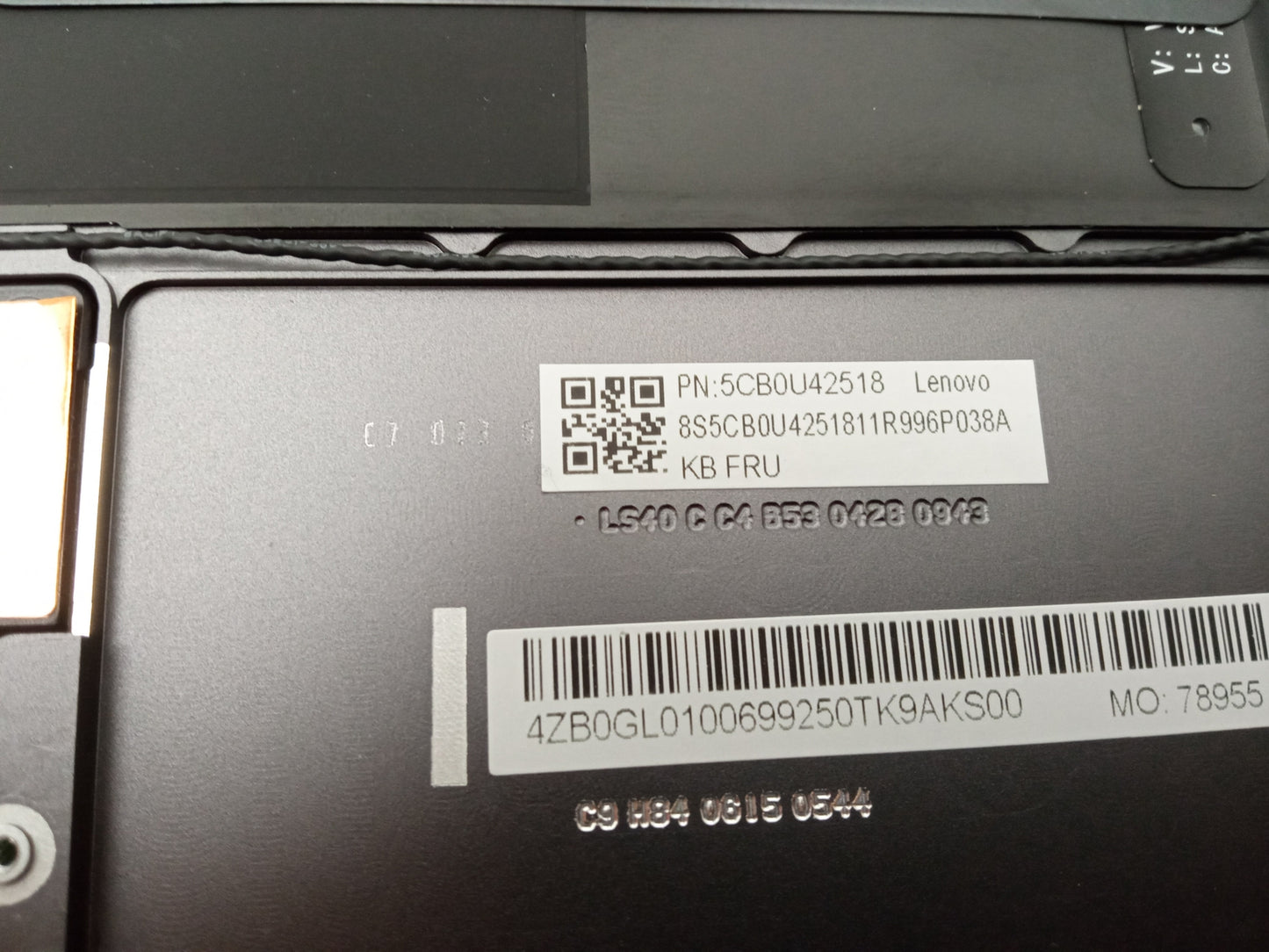 Lenovo Yoga 81Q7 14" Laptop Keyboard Touchpad Palmrest Assembly 5CB0U42518