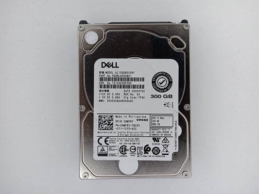 Dell 0GWFRY GWFRY AL15SEB030NY 300GB 2.5in SFF 128MB 10000RPM SAS Hard Drive HDD