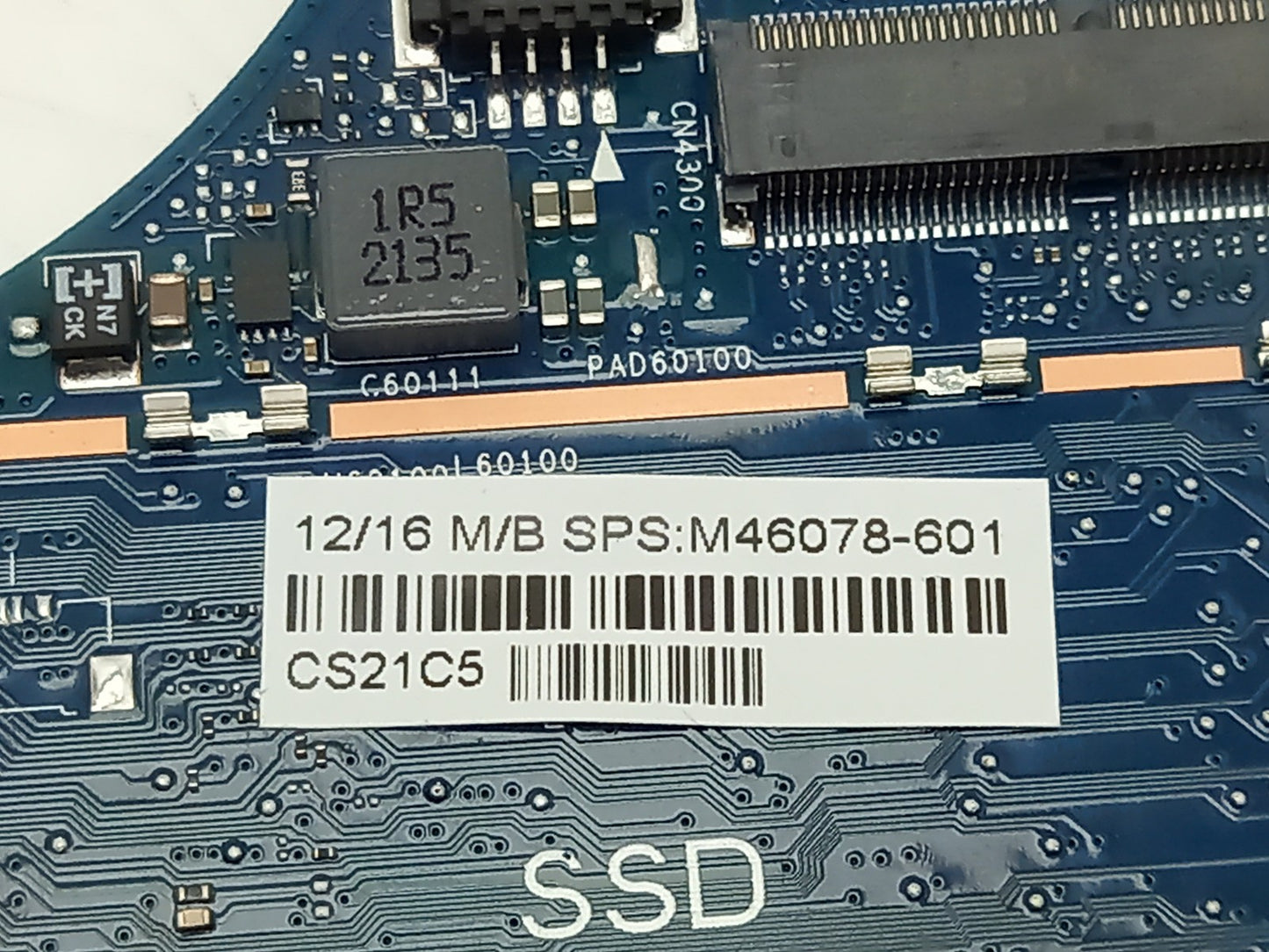 HP EliteBook 830 G8 Laptop Motherboard i5-1135G7 2.40 GHz 16GB RAM M46078-601