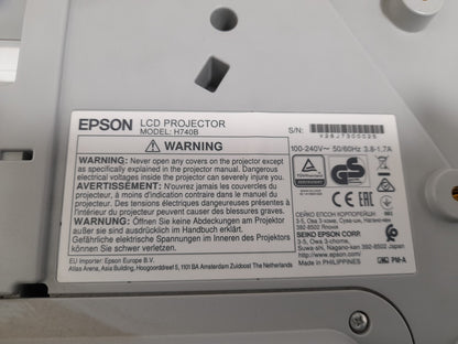 Epson H740B EB-695WI Short Throw Projector - 3066 Lamp Hours