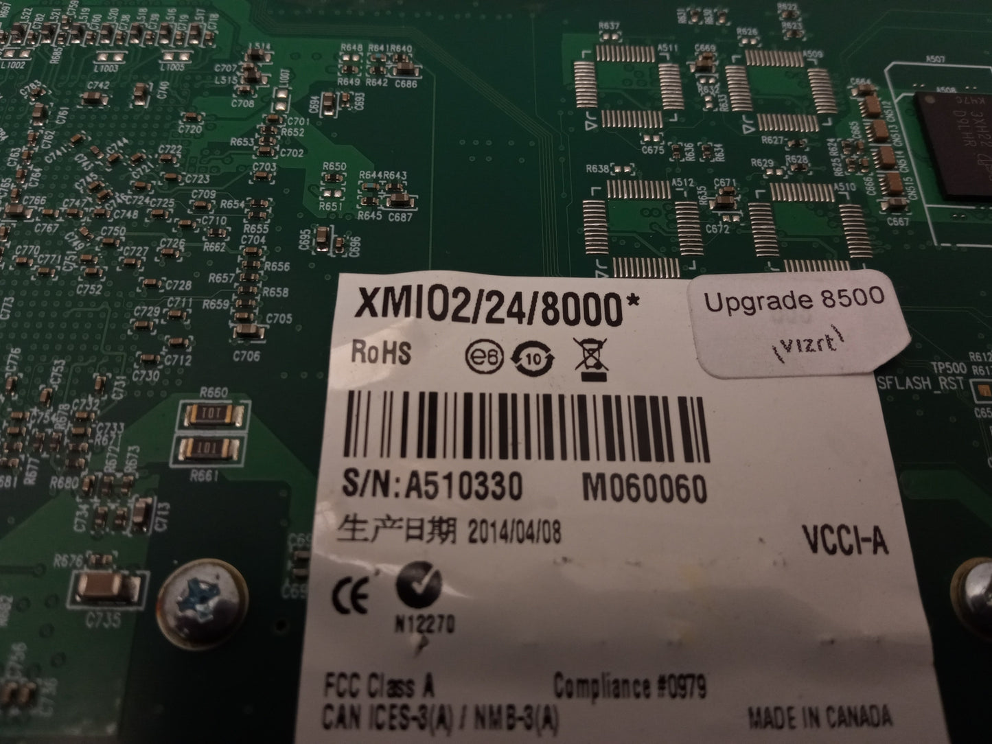 Matrox XMI02/24/8000 Y7291-0201 REV.B with XRI0/1000 Y7383-01 REV.A PCIe Card