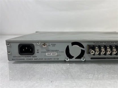 TOA DA-250FH CE 4 Channel Digital Power Amplifier - 4x 250W 100V/40ohm