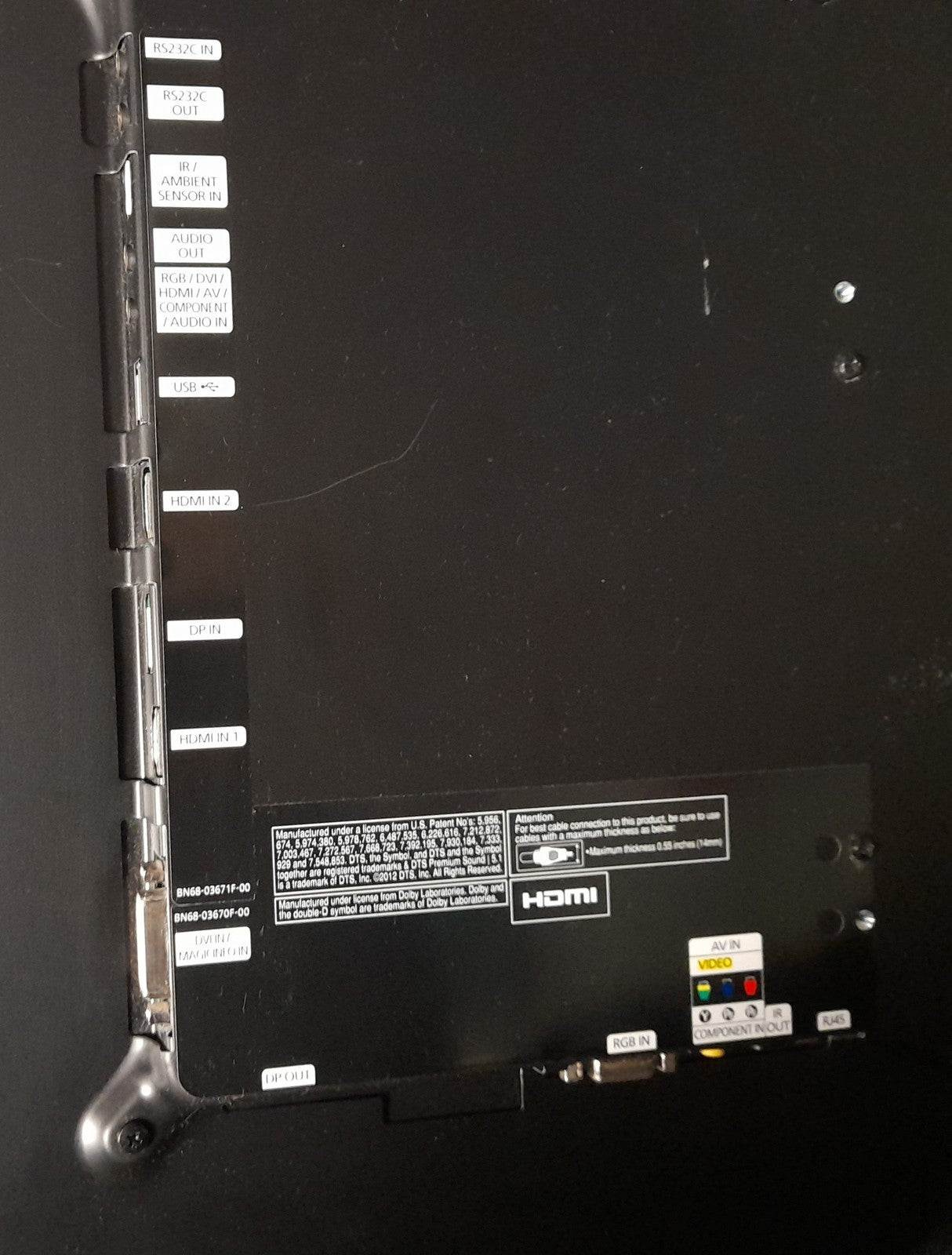 Samsung UE55C 55 Inch FHD LCD Commercial Display TV