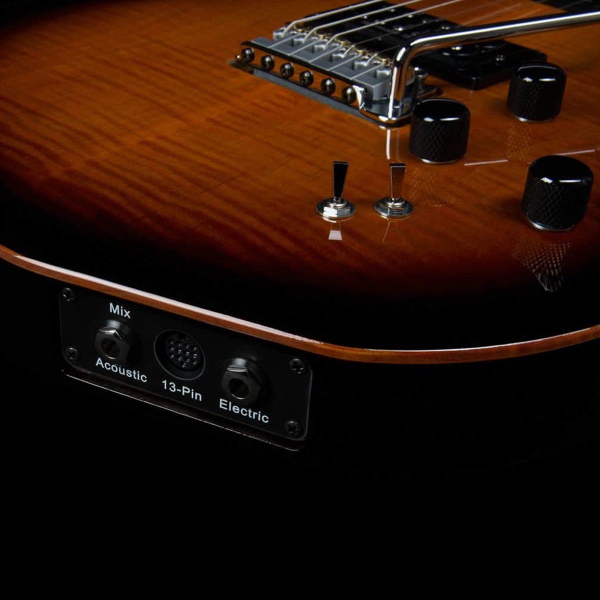 Godin LGXT 3 Voice Electric Guitar ~ Cognac Burst Flame