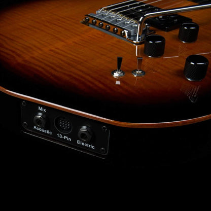 Godin LGXT 3 Voice Electric Guitar ~ Cognac Burst Flame