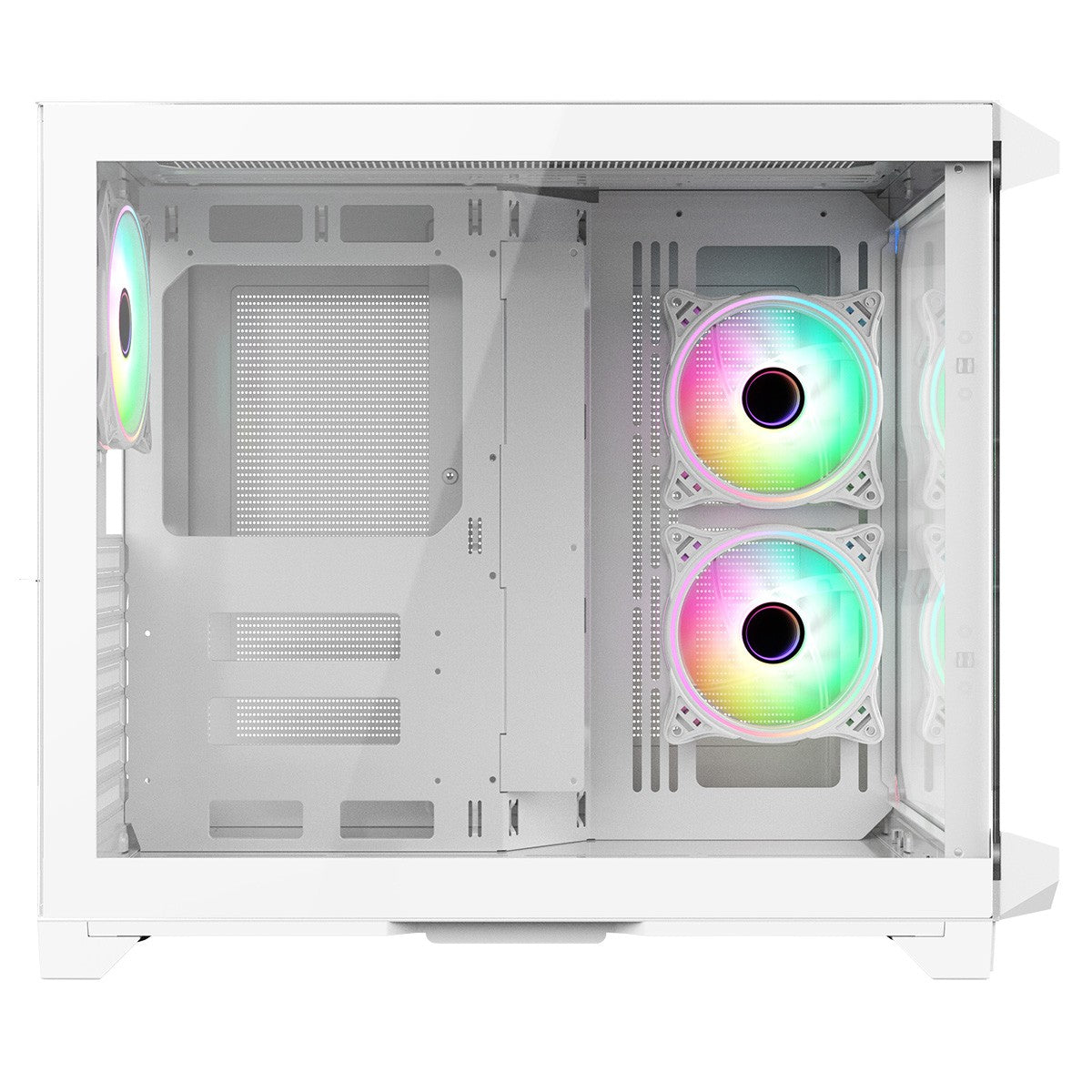 CiT Pro Android X Gaming Cube ATX Mid-Tower Dual Chamber White PC Computer Case