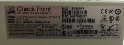 Check Point T-120 4200 4 Port Gigabit Firewall Security Appliance CPAP-SG4200