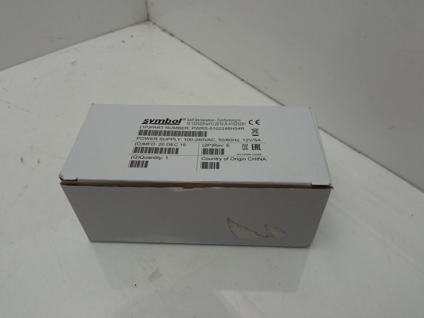 Symbol Power Adapter 12V 5A NU60-H120500-I3 PWRS-0102246H54R