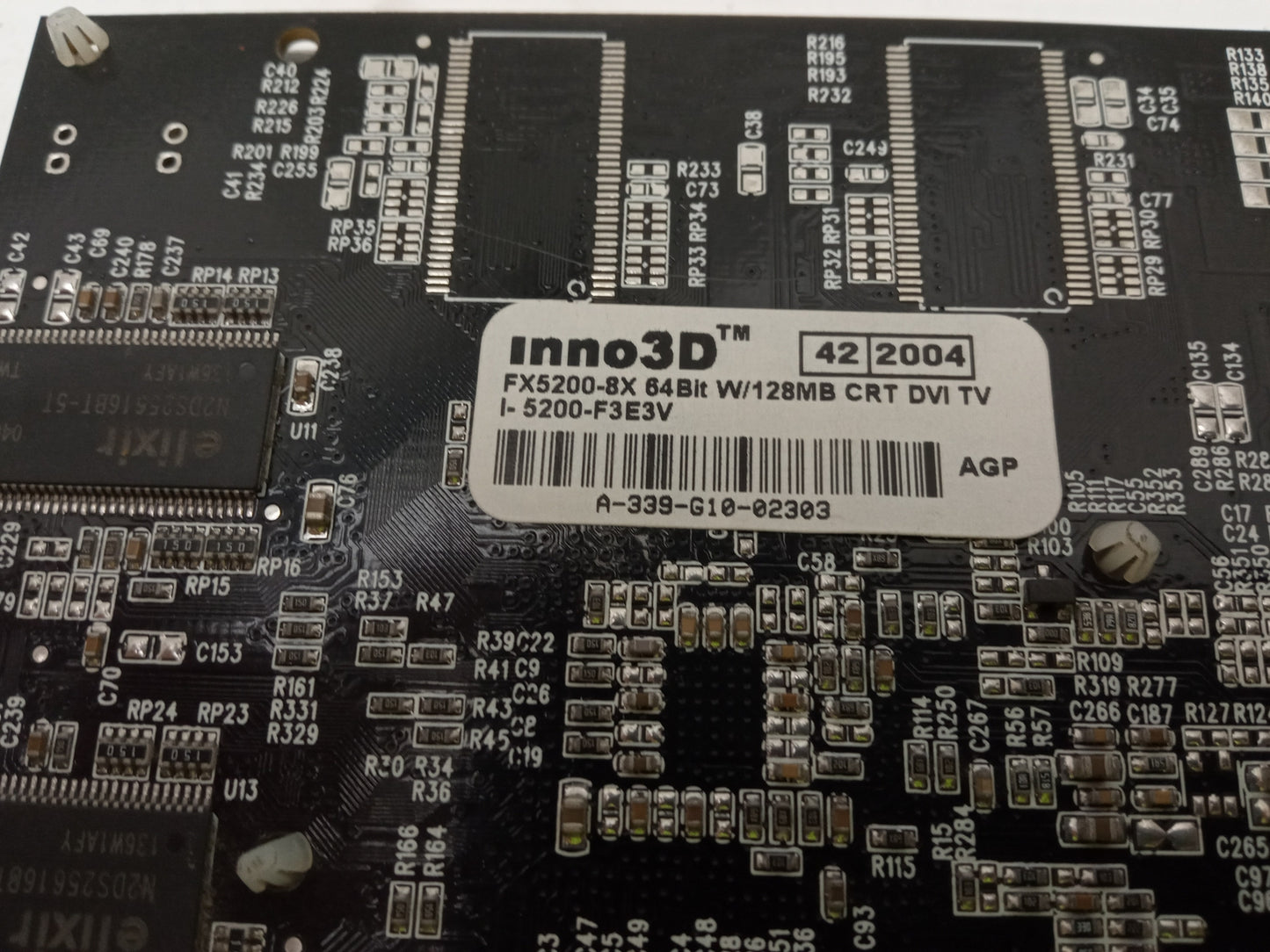 Inno3D FX5200-8X 64Bit 128MB CRT DVI TV AGP Video Graphics Card I-5200-53EV