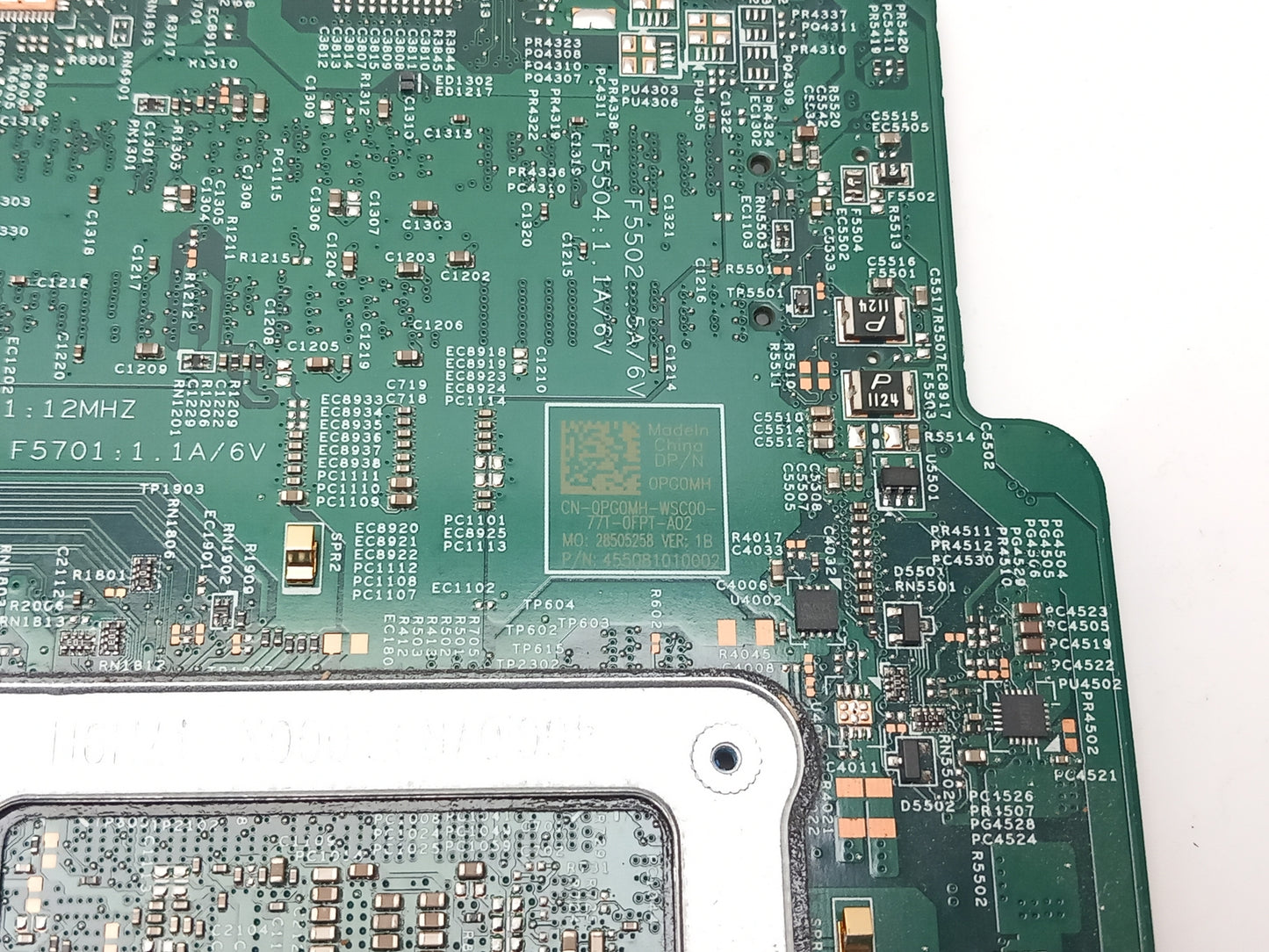 Dell Inspiron 15 5578 laptop Motherboard With i5-7200U 2.50 GHz CPU 0PG0MH PG0MH