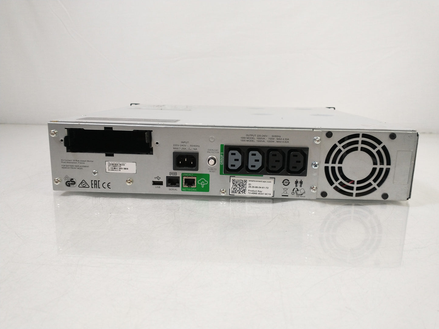 APC SMT1500RMI2UC Smart-UPS Uninterruptible Power Supply No Batteries Faceplate