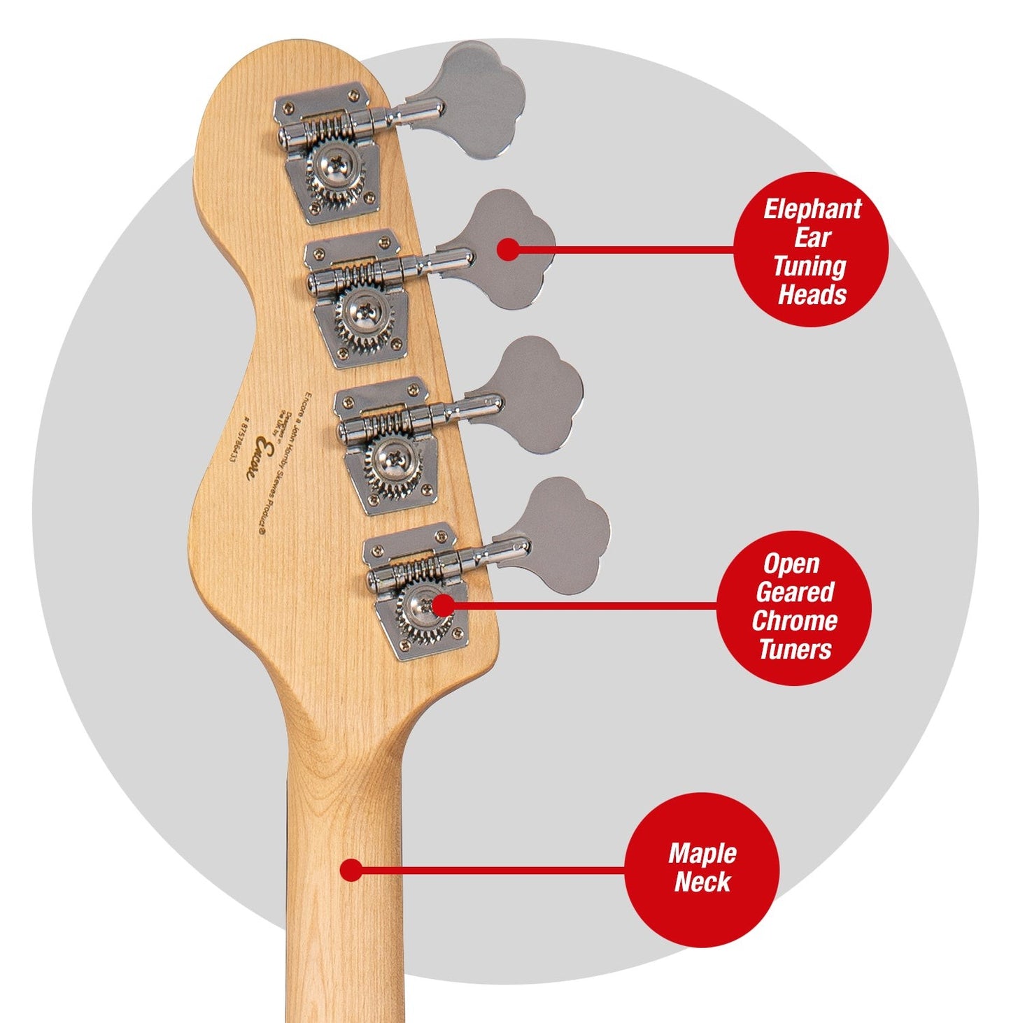 Encore Blaster E40 Bass Guitar Pack ~ Gloss Black