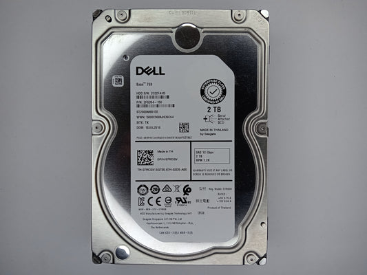Dell 07RCGV 7RCGV ST2000NM0155 2TB 3.5 in LFF 128MB 7200 RPM SAS Hard Drive HDD