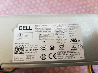 Dell Optiplex 7010 3010 SFF 240W Power Supply Unit 0CV7D3 CV7D3