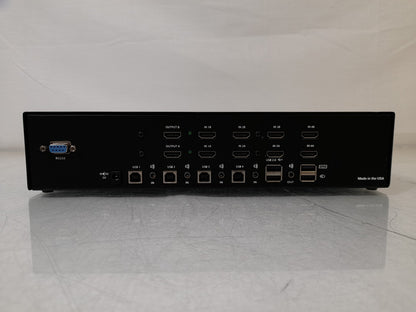 BlackBox HD6224A 4K60 4 Port HDMI Dual-Monitor KVM Switch - With Power Supply